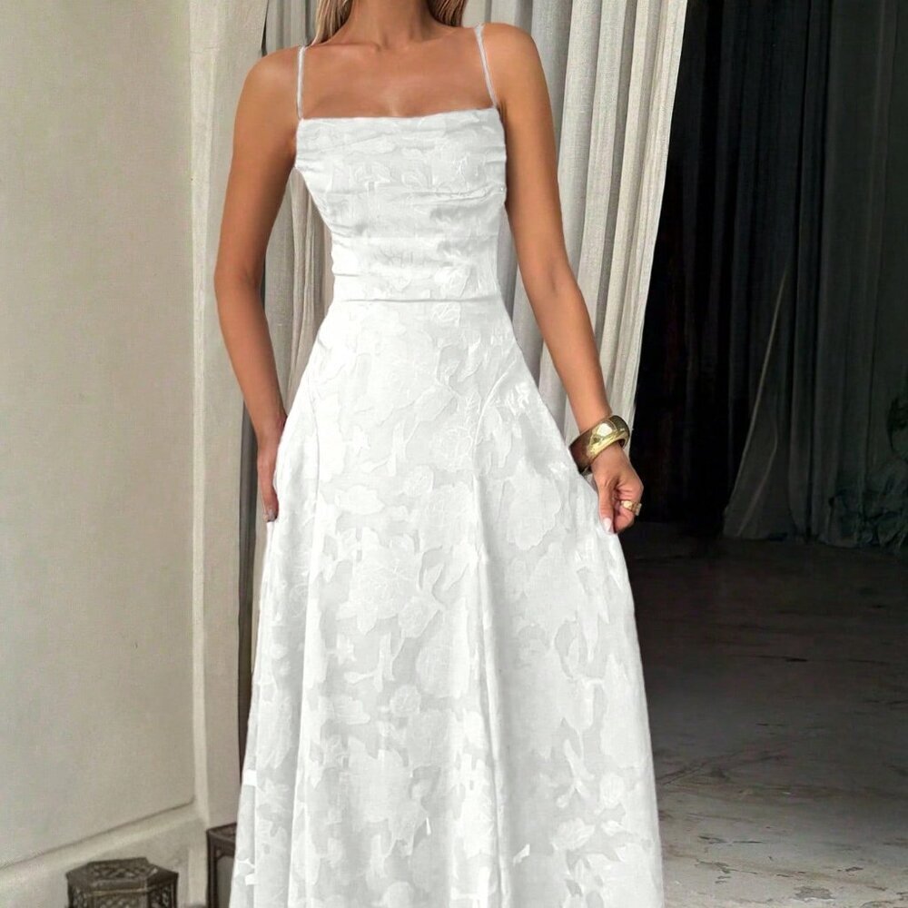White Elegant Sexy Women's Lace Dress